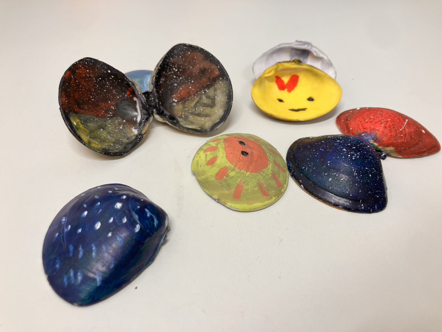 貝殻の小さなアート