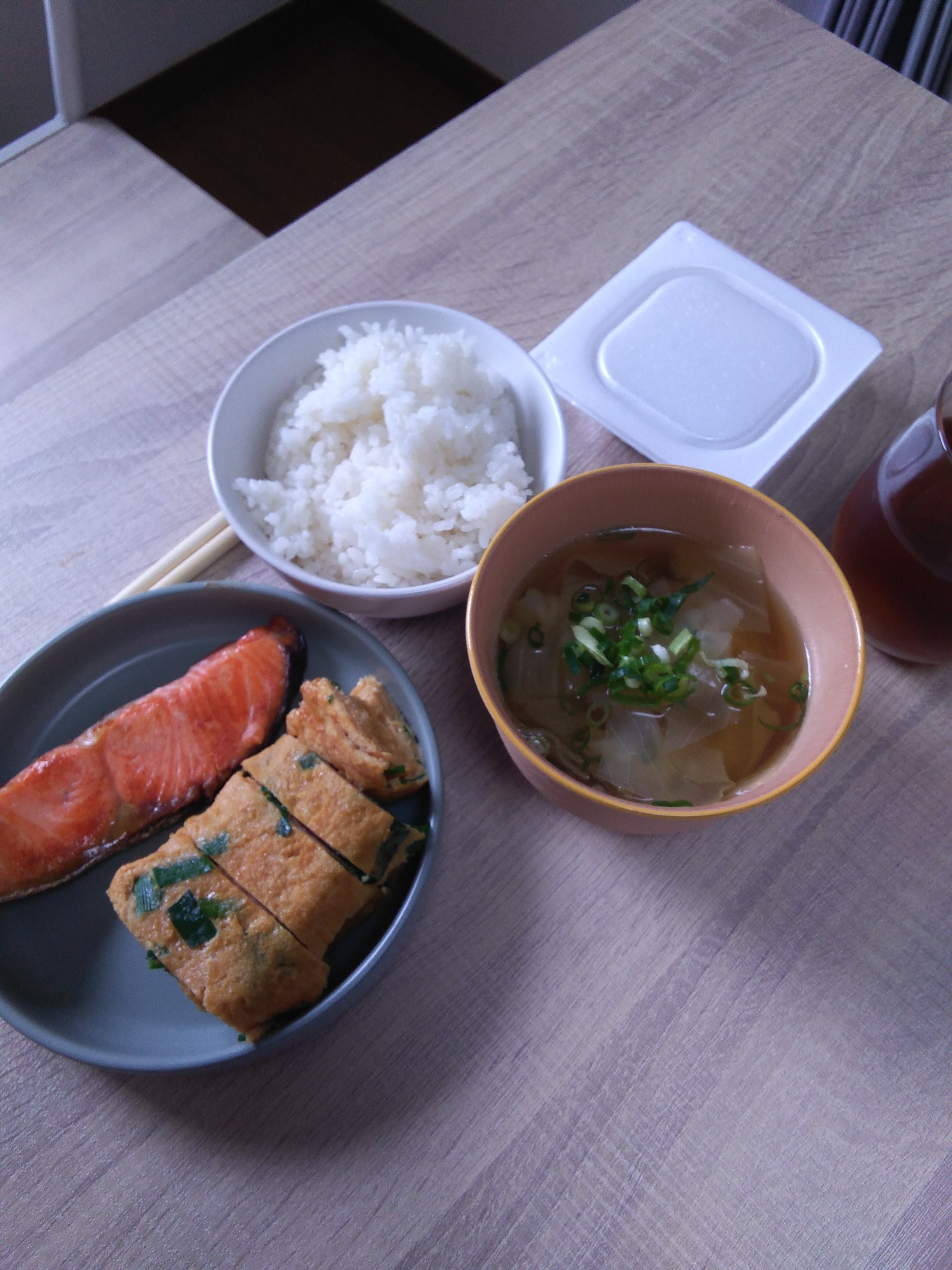 児童が作った朝ご飯