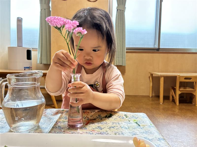 お花を生けたよ！