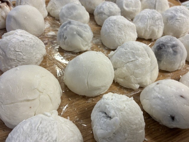 ぶどう大福を作りました～！(`・ω・´)☆