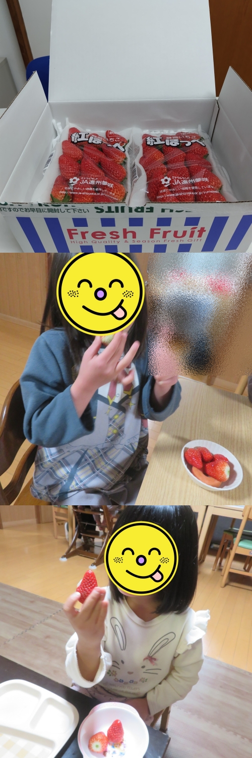 おいしい苺をいただきました